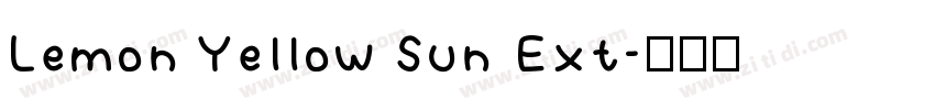 Lemon Yellow Sun Ext字体转换